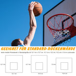 Basketball hoop net 46 cm, steel tube & nylon, red blue white