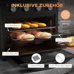 Mini Oven 30L Convection Hot Air Fryer 7 Modes, Baking/Grill Rack