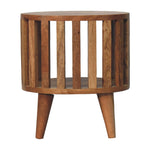 Ariella Single Open Shelf Bedside Piece, Solid Wood Brown