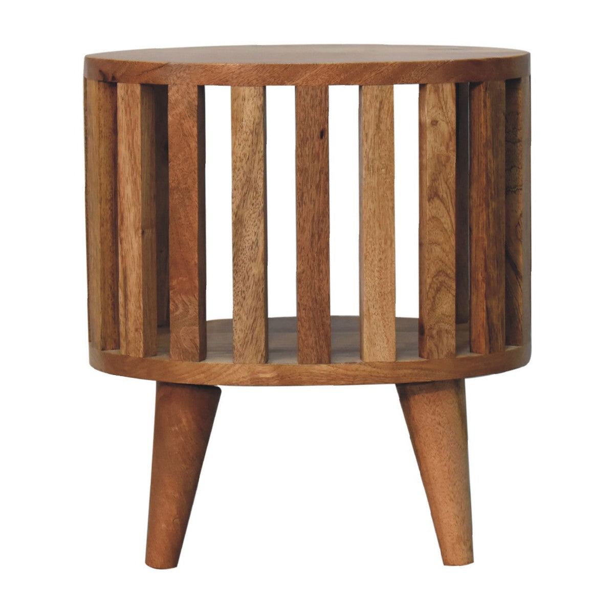 Ariella Single Open Shelf Bedside Piece, Solid Wood Brown