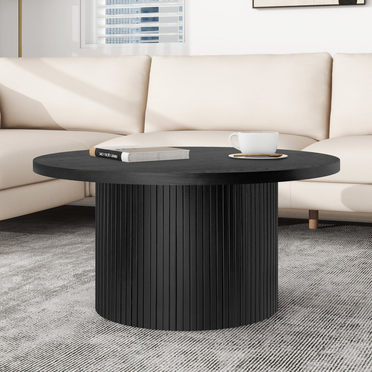 Coffee Table Round Solid Wood