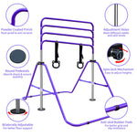 Adjustable Gymnastics Bar, Height-Adjustable Extendable Steel, Purple