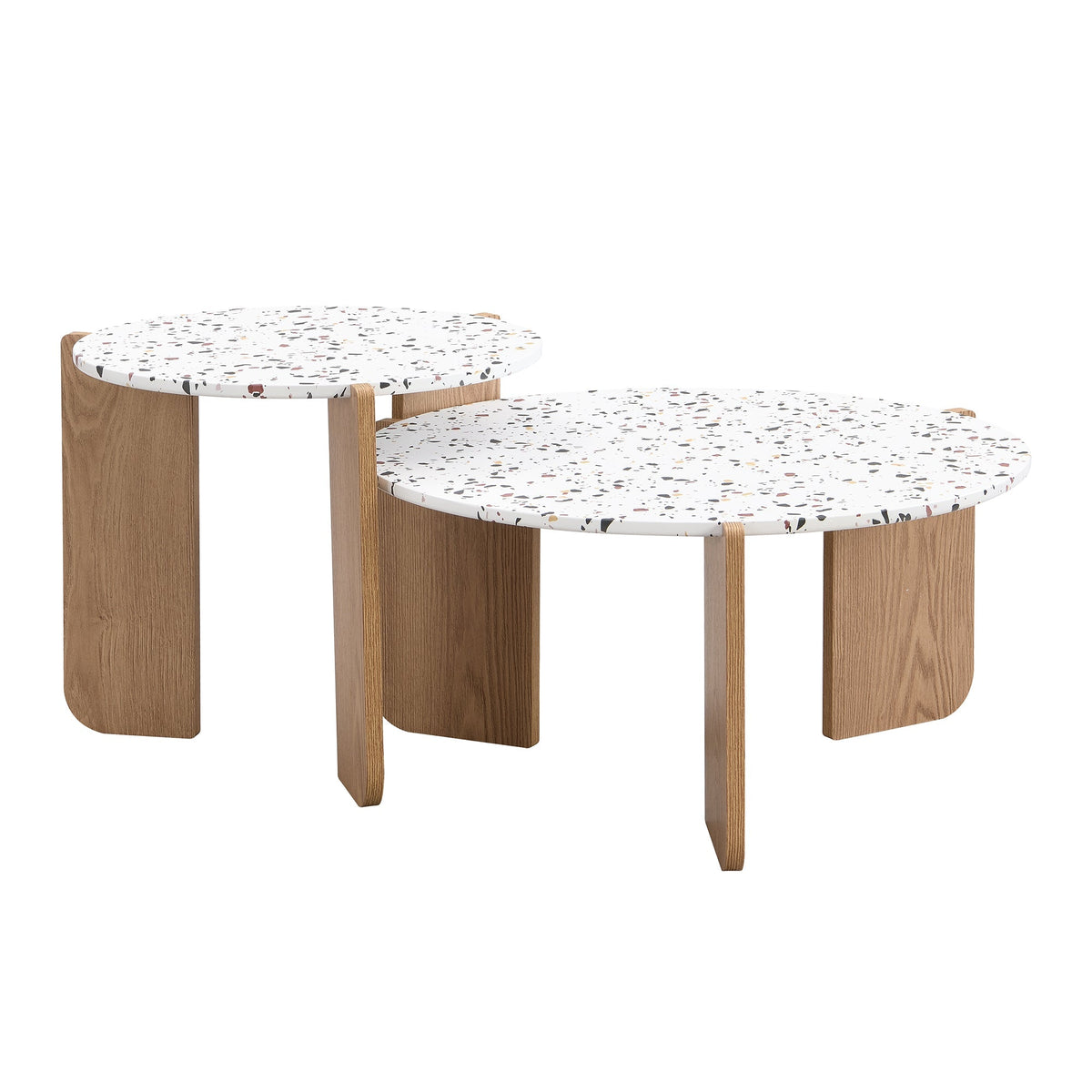 Modern Modular Coffee Table Set of 2 for Living Room, Sofa Side, Balcony