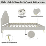 Soft Bed, Minimalist Headboard, 140*200CM, Beige