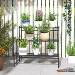 3-Tier Plant Stand, Metal, 66cm High, Black