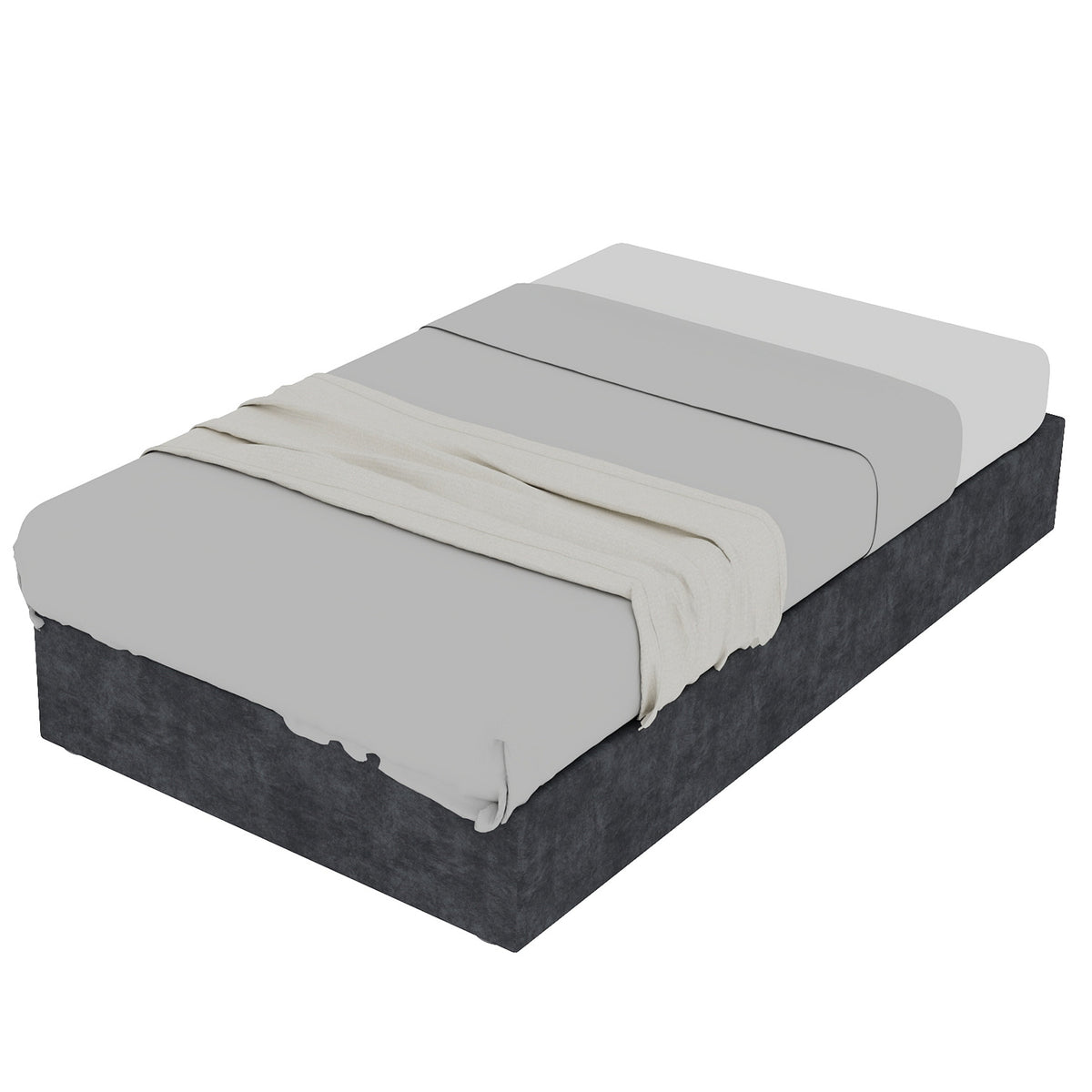 Bed Frame Platform Slatted Base Dutch Fleece