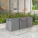 Garden Cushion Storage Bag, Waterproof UV-Resistant 600D Oxford Light Gray