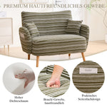 Modern Two-Seater Sofa with Comfortable Armrests and Storage Bag, Loop Fabric