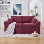 Two-seater Sofa Modern Minimalist Nordic with Cushions - Fabric