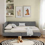 Double bed 160x200cm Upholstered Velvet, Sturdy Frame, Easy Assembly, Dark Grey