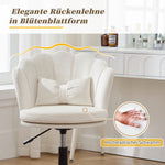Dressing Office Chair, Petal Back Butterfly Lumbar Height Adjustable, Soft Cushion