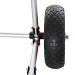 Canoe/Kayak/Surf Trolley Foldable with PU Wheels Padded Aluminum, Silver