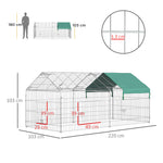 Outdoor Enclosure Playpen with Cover for Guinea Pigs, Steel