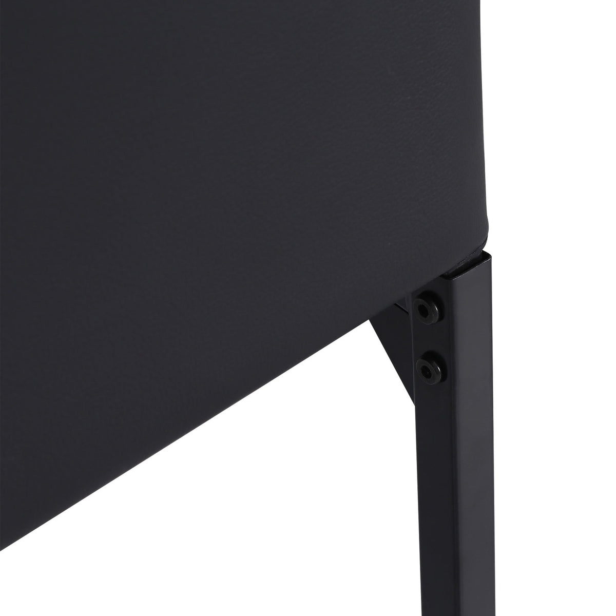 Dining Chairs, Set of 4 Upholstered Steel Legs, Black