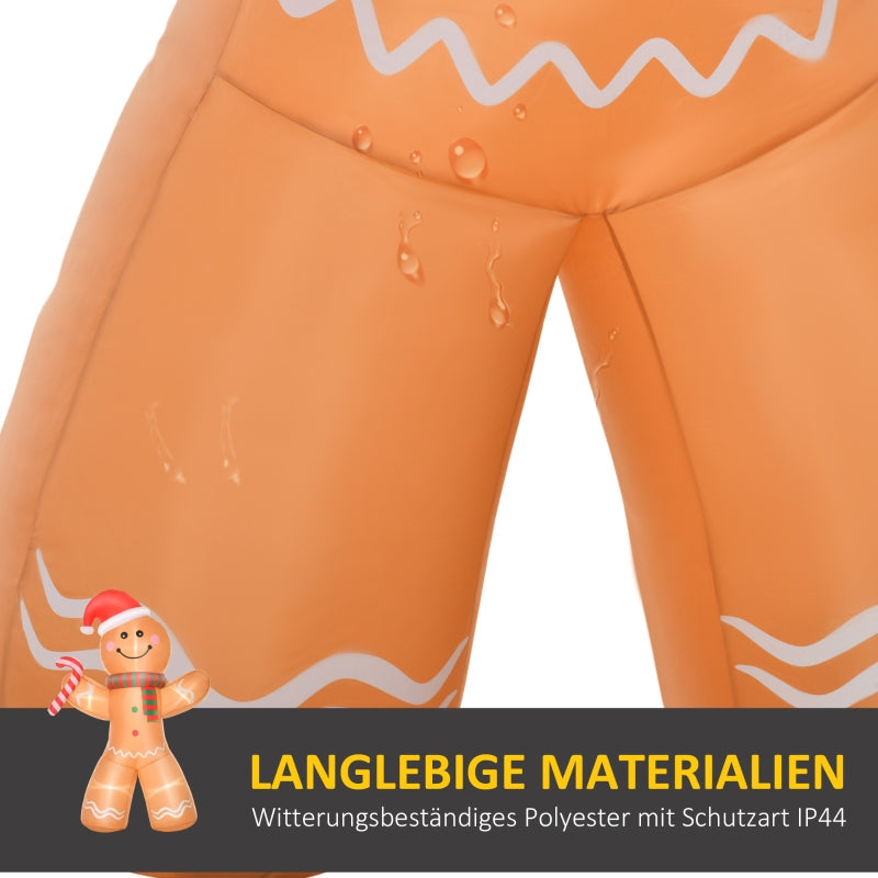 Gingerbread Man, 2.4m LED Inflatable Decoration, Polyester