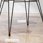 Set of 2 Kitchen Chairs Boho Style PE Rattan - Natural/Black