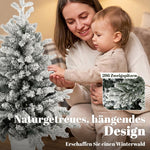 Mini Christmas Tree 90cm with 296 Tips & Snow Pot, White