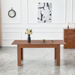 Extendable Dining Table with 2 Drop Leaves, Rectangular Space-Saving Design, Walnut Finish