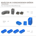 Tool Pegboard, Holder for Workshop, Blue+Grey