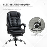 Office Chair, Footrest Desk Chair, Adjustable Backrest, Height Adjustable, Black