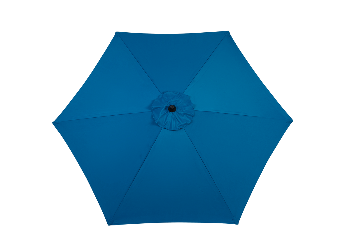 Outdoor Umbrella 9 Ft Double Sided Rectangular with Crank, Blue