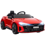 Audi Licensed Children's Electric Car with Remote Control and Safety Belt, Red and Black