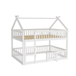 Children's Bunk Bed, 140x200, Stairs, Loft Design, Solid Wood, White