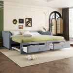 Upholstered Bed 90x200cm Triple Adjustable Headboard - White