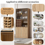 Display Cabinet with Glass Doors, Lighting - 180 cm
