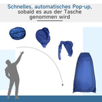 Pop-up Tent, 120x120x190 cm Mobile Camping Shower Changing Cubicle, Polyester Dark Blue