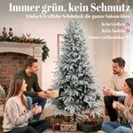 Snow-Covered Christmas Tree, 180cm 1920 Tips, White