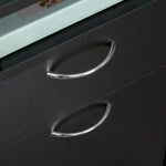 Mobile Filing Cabinet with Drawer, Space-Saving, Functional, Black