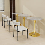 Coffee Table 27.6-inch Round Mid-Century Modern Marble