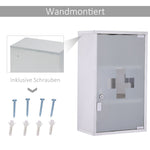 Medicine Cabinet First Aid, Lock, Stainless Steel