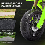 Electric Motorcycle for Children, 6V Battery Drive with Training Wheels and Sounds, Green