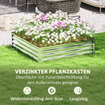 Raised Bed Planter, Garden Vegetable Herb Flower Box, Steel Silver