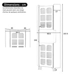 Corner Cabinet Multifunctional LED Storage - Black Lacquer Finish