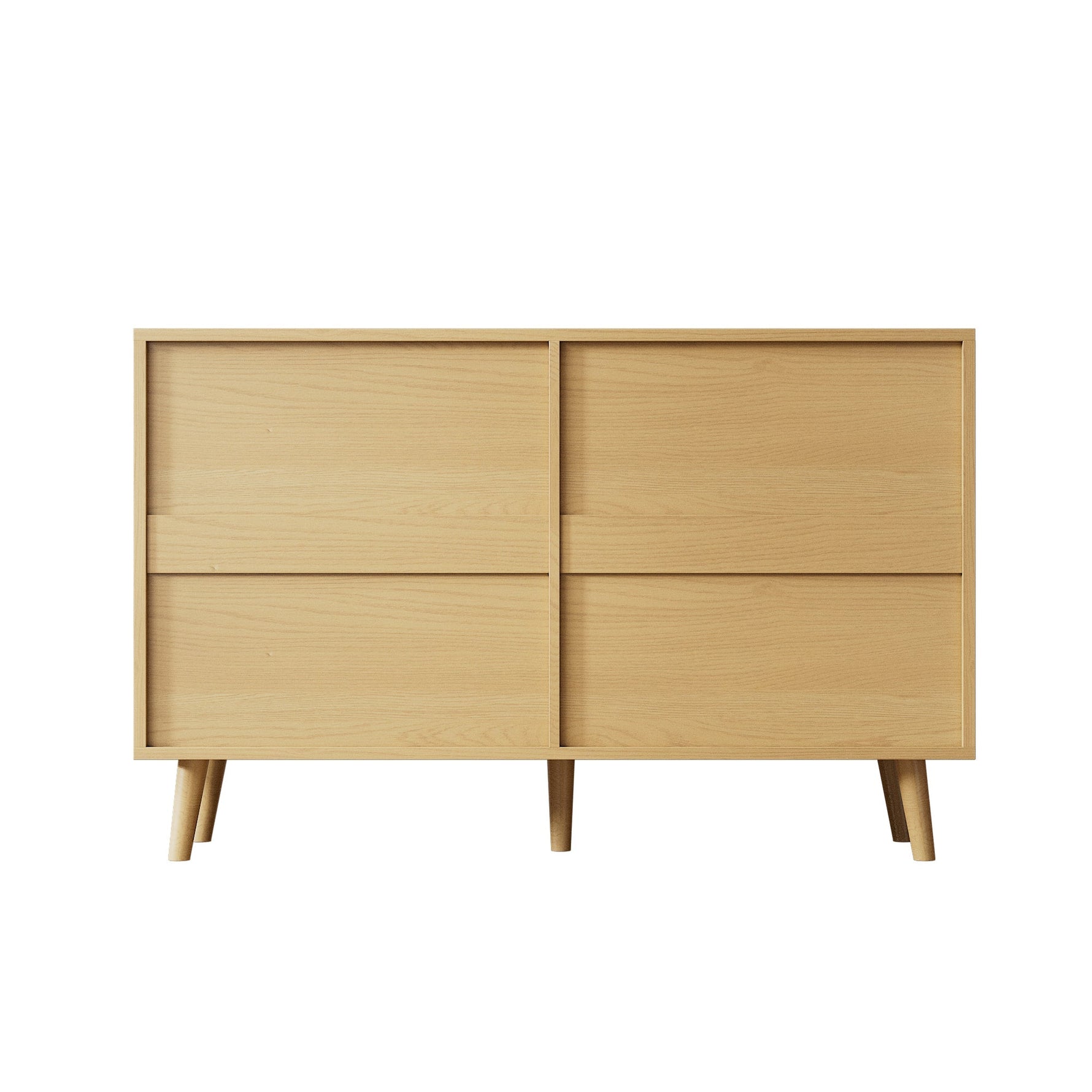 Chest of drawers with 6 drawers, metal handles, wood