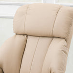 Recliner Chair, Ergonomic Massage with Stool, Beige