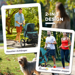 Dog Stroller Foldable All-Terrain 20 kg Dark Green