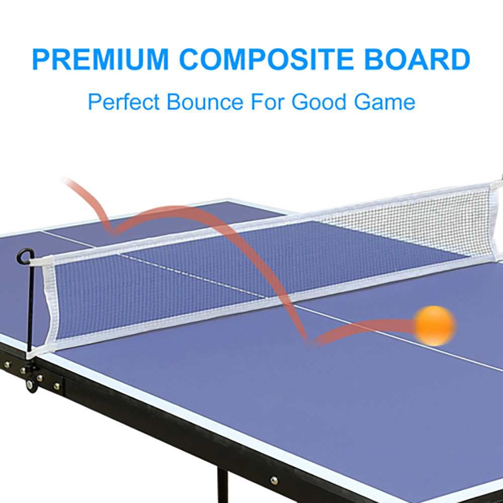 Table Tennis Table, Foldable Portable 137.2cm/4.5FT, Ping Pong Set