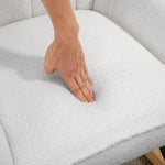 Rocking Chair Upholstered Relaxing 150 kg Sherpa Fleece Grey