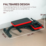 Weight Bench, Adjustable Folding Fitness, Steel Black