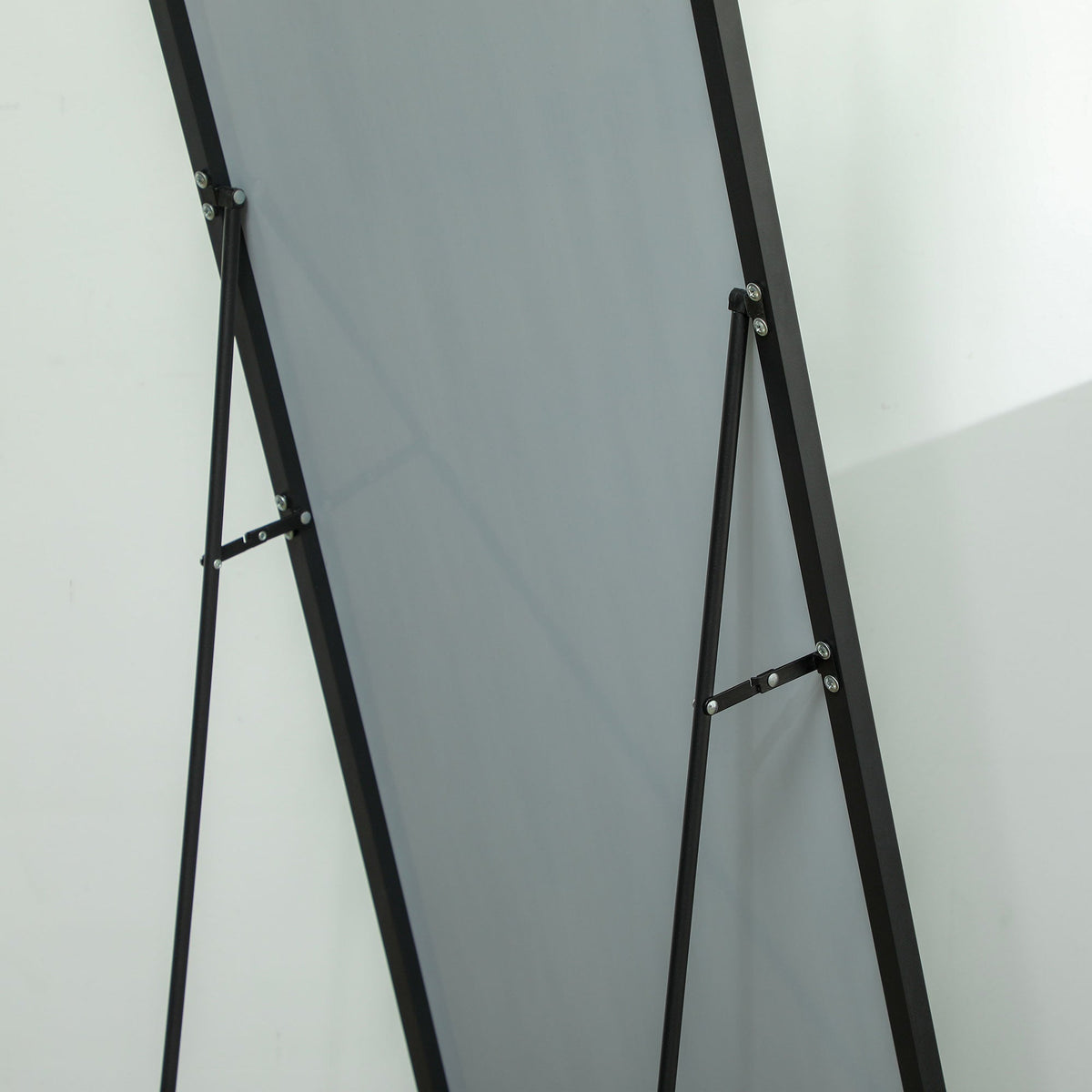 Standing Mirror, Freestanding Full Length Dressing Mirror with Stand, Aluminum