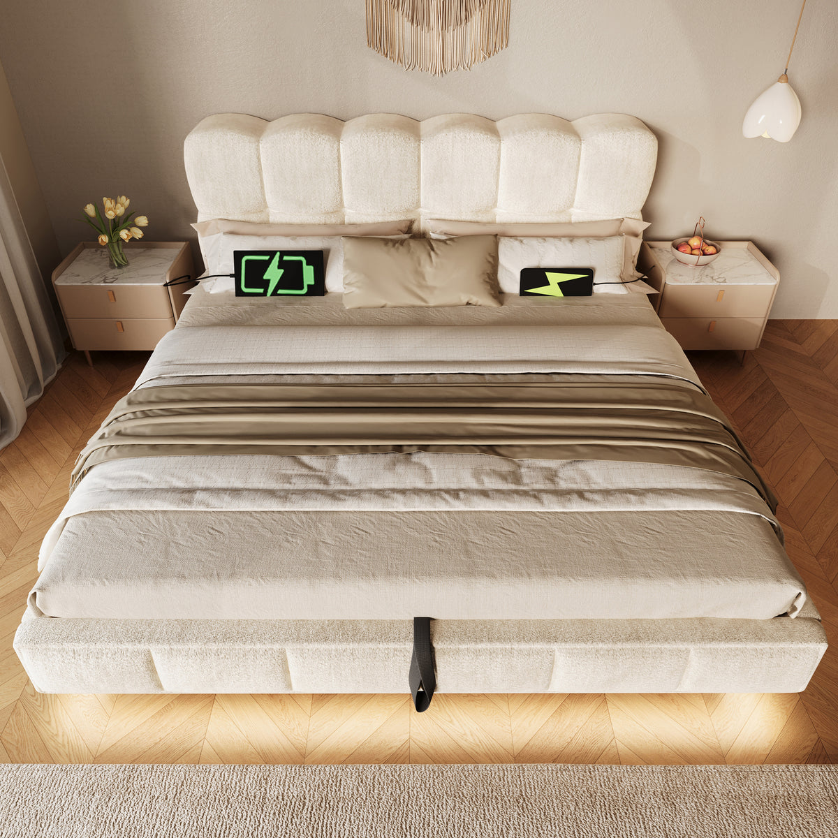 Sofa Bed 90x190cm with Pull-Out Bed & LED Storage, Dark Grey Velvet