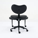 Meditation Chair Plus, Cross Legged Desk Chair with Wheels and Lumbar Support, Black PU