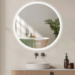 70cm LED Round Bathroom Mirror, Anti-Fog & Dimmable Light