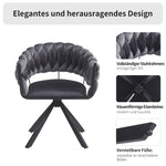 Dining Chair Set of 4, Modern Velvet Ergonomic Vanity Metal Legs, Grey