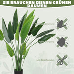 Artificial Bird of Paradise Plant, 110cm, Plastic