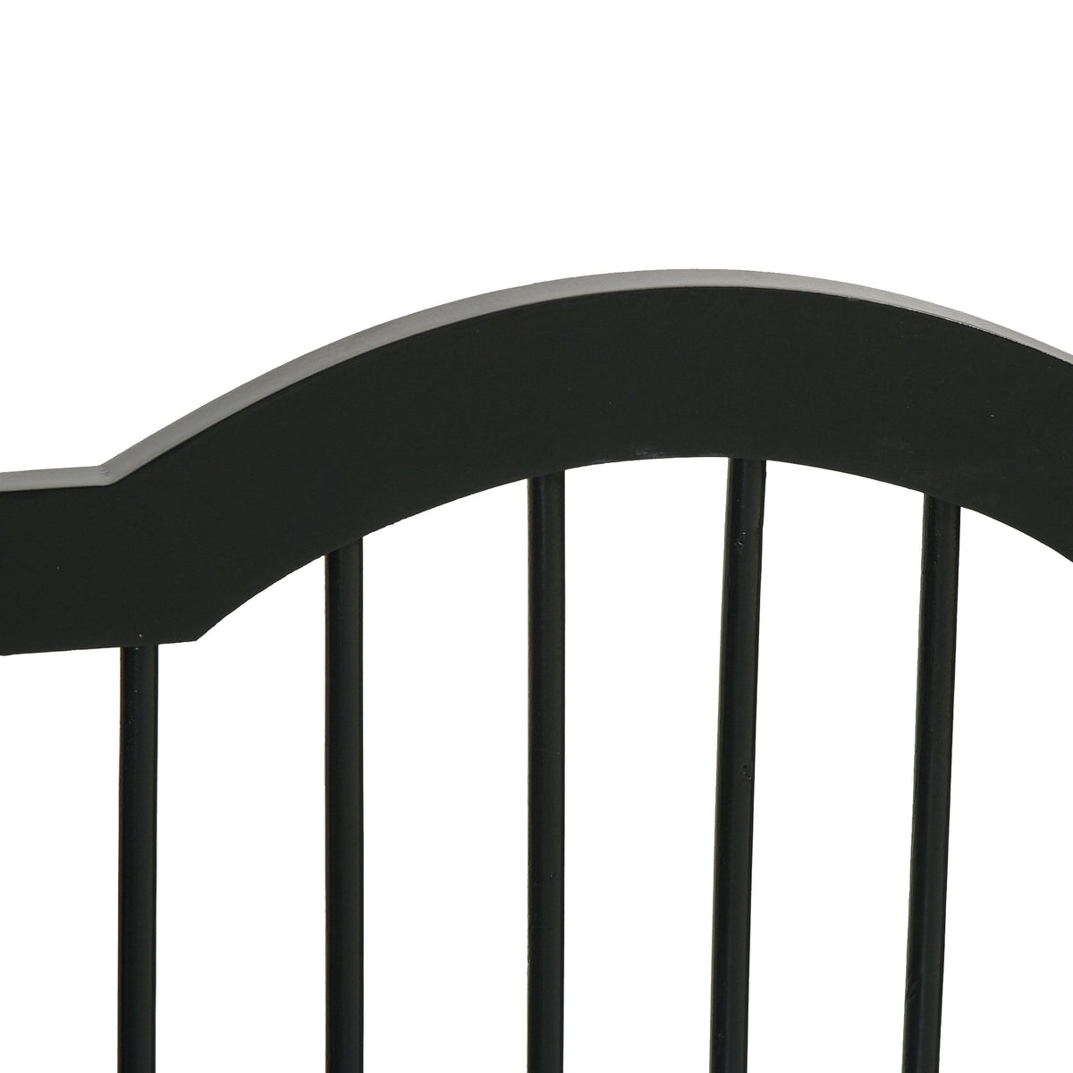 Dog Barrier, 3-Piece Foldable Gate with Support Feet, Black